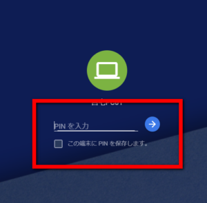 PIN入力ページ