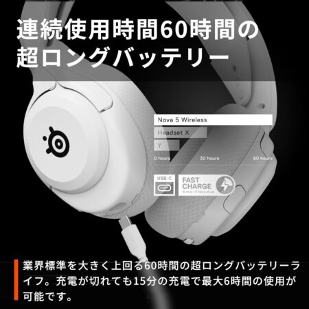 SteelSeries ワイヤレス ゲーミングヘッドセット Arctis Nova 5P