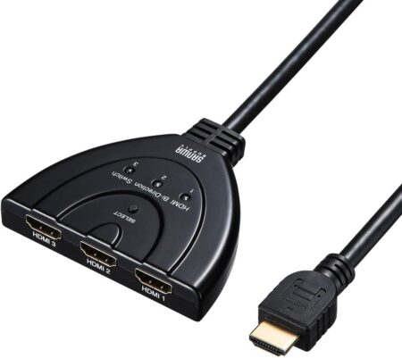 サンワサプライ HDMI切替器(3入力・1出力または1入力・3出力) SW-HD31BDの本体画像