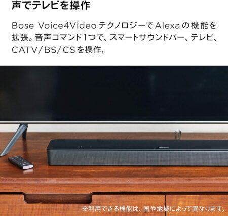 Bose Smart Soundbar 300 スマートサウンドバー Bluetooth, Wi-Fi接続の音声操作イメージ