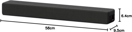 ソニー コンパクトサウンドバー HT-S200F B ブラック 内蔵サブウーファー HDMI フロントサラウンド Bluetooth対応の寸法イメージ