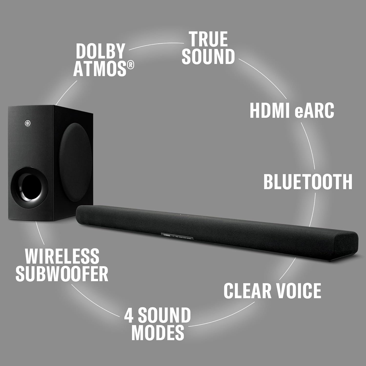 ヤマハ サウンドバー SR-B40A ワイレスサブウーファー/DolbyAtmos対応/Bluetooth対応/クリアボイス/バスエクステンションの対応ソース他画像