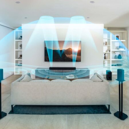 ソニー サウンドバー HT-A5000 5.1.2ch Dolby Atmos DTS:X ハイレゾ 8KHDR HDMI付属 Bluetooth 対応 ブラックの音の広がり画像