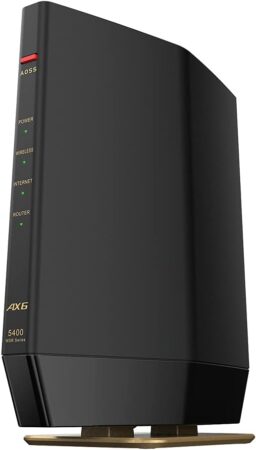 BUFFALO(バッファロー) WSR-5400AX6S-MB 無線ルーターの横からの本体