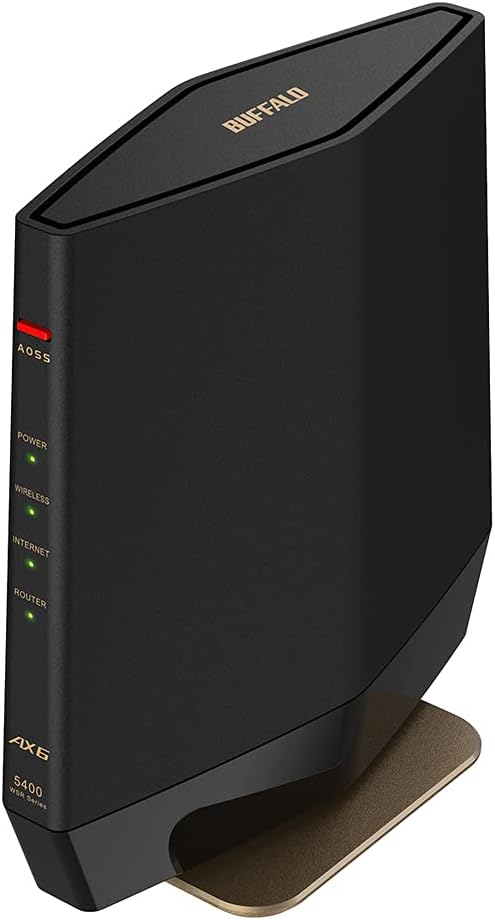 BUFFALO(バッファロー) WSR-5400AX6S-MB 無線ルーターの斜め上からの本体