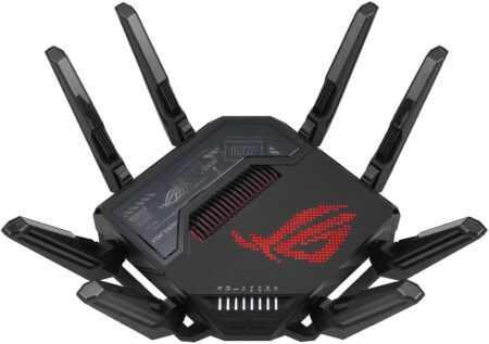 ASUS WiFi ROG Rapture GT-BE98 無線 ルーター 最新規格WiFi7の本体正面