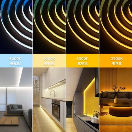 BTF-LIGHTING FCOB COB LED テープ ライトの色調整機能