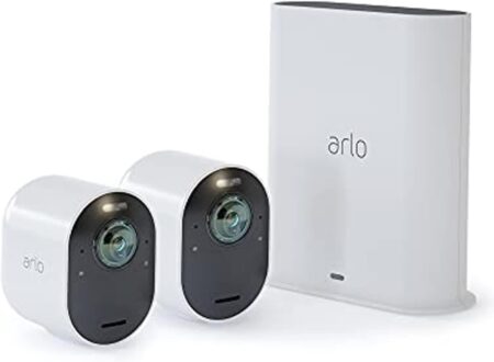 Arlo Ultra 2 スポットライトワイヤレスセキュリティカメラ 2台セット スマートハブ VMS5240-200APS本体