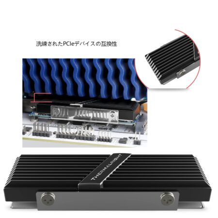 Thermalright TR M.2 2280 TYPE A B 冷却 SSDクーラー設置イメージ