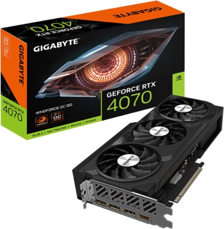 Gigabyte GeForce RTX 4070 WINDFORCE OC 12Gのパッケージ画像