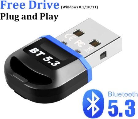 Bluetooth5.3技術 USB ドングル用アダプタは、PCスピーカーのワイヤレスマウス・キーボード