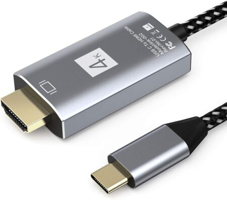 USB Type-C to HDMI 1.8M接続ケーブル 4K映像出力 40Gbps転送