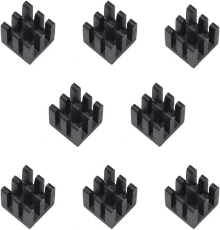waves 8個 アルミ ヒートシンク 10x10x10mm 3M 8810 熱伝導テープ付き