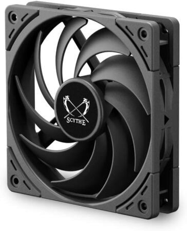 SCYTHE オリジナル設計12cmケースファン 新開発渦巻状フィン Wonder Snail 2400 PWM 240rpm