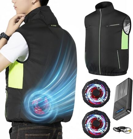 Noraui 2025暴風ファン 40800mAh大容量バッテリー 空調作業服 バッテリーファンセット ファン付きベスト