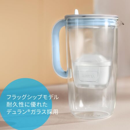 ブリタ 浄水器 ポット型 PFOS PFOA除去試験済 グラスジャグ ろ過水容量:1.23L 全容量:2.5L