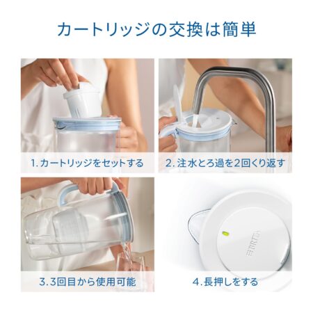 ブリタ 浄水器 ポット型 PFOS PFOA除去試験済 グラスジャグ ろ過水容量:1.23L 全容量:2.5L