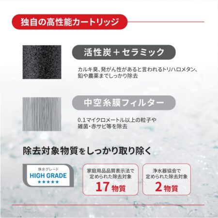 クリンスイ 浄水器 ポット型 カートリッジ計2個入り 本体CP012W-WT