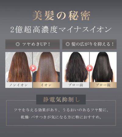 ANLAN ダブルケアドライヤー 速乾 大風量 低温 軽量 ドライヤー 2億マイナスイオン 1200W
