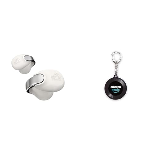JVCケンウッド Victor HA-NP1T-W ワイヤレスイヤホン Bluetooth Ver.5.3 オープンイヤー イヤーカフ アプリ対応 マルチポイント 合計24時間再生 マイク付き 小型 軽量 防水 オフホワイト+【Amazon.co.jp限定】The Music × Amazon Music ミュージックキーホルダー 1枚目 画像