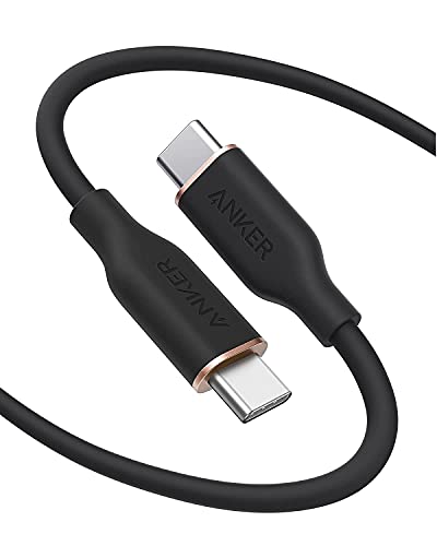 Anker PowerLine III Flow USB-C & USB-C ケーブル Anker絡まないケーブル 240W 結束バンド付き USB PD対応 シリコン素材採用 iPhone 16 / 15 / Galaxy iPad Pro MacBook Pro/Air 各種対応 (1.8m ミッドナイトブラック) 画像1
