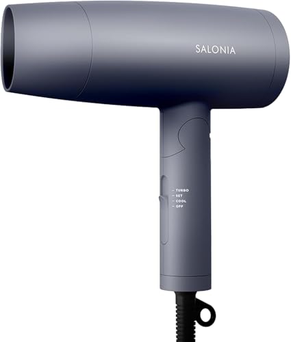 SALONIA サロニア スピーディーイオン ドライヤー 大風量 速乾 軽量 マイナスイオン ヘアドライヤー SL-013GR グレー 画像1