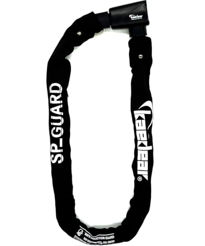 Kaedear(カエディア) バイクロック チェーンロック 鍵 防犯 盗難防止 ロック スクエアチェーン 長さ1000mm 径8mm 高耐久 SP シリンダー 引っ張り強度2T 対向ボール キーシャッター 鍵 複製サービス 防犯レベル5 KDR-LK3-1000 (1000mm) 画像1