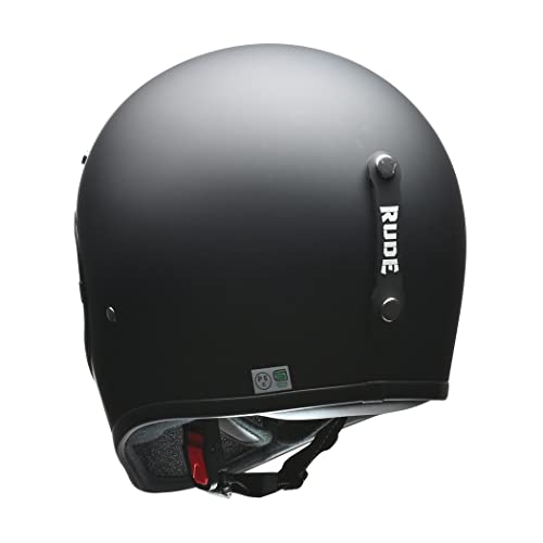 リード工業(LEAD) バイク用 フルフェイス スクランブラーヘルメット RUDE (ルード) マットブラック フリーサイズ (57-60cm未満) 中間 画像