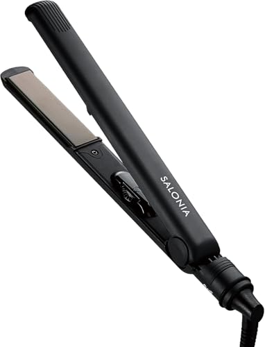 SALONIA サロニア ストレートアイロン ヘアアイロン 24mm ブラック SL-004SAB 【Amazon.co.jp限定】 画像1