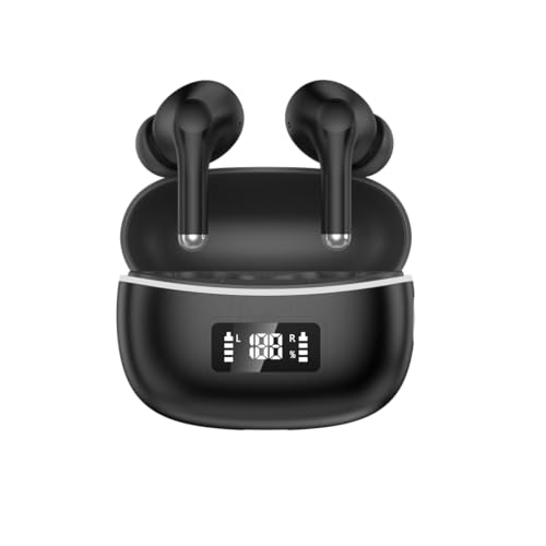 Bluetoothイヤホン ワイヤレスイヤホン AIスマート ENC通話 IPX7防水 最大60時間再生 2025年最新Bluetooth6.0 ブルートゥースイヤホン 全音域HI-FI音質 低遅延 接続瞬時 片耳/両耳 WEB会議/運動/ゲーム/テレワーク/通学/通勤/スポーツ/音楽用 iPhone/Android対応 1枚目 画像