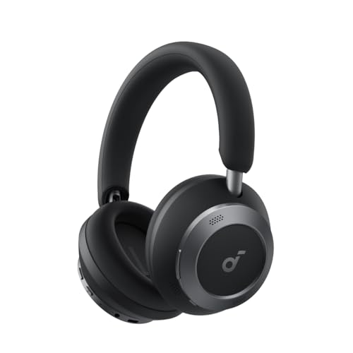 Anker Soundcore Space One Pro (Bluetooth 5.3 ワイヤレス ヘッドホン)【最大60時間音楽再生 / ウルトラノイズキャンセリング 3.5 / LDAC/ハイレゾ対応 (ワイヤレス/有線) / マルチポイント対応/外音取り込み/マイク内蔵】 ミッドナイトブラック 画像1