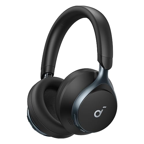 Anker Soundcore Space One (Bluetooth 5.3 ワイヤレス ヘッドホン)【ウルトラノイズキャンセリング2.0 / 最大55時間音楽再生 / LDAC/ハイレゾ対応 (ワイヤレス/有線) / マルチポイント対応/外音取り込み/マイク内蔵】 ブラック 画像1