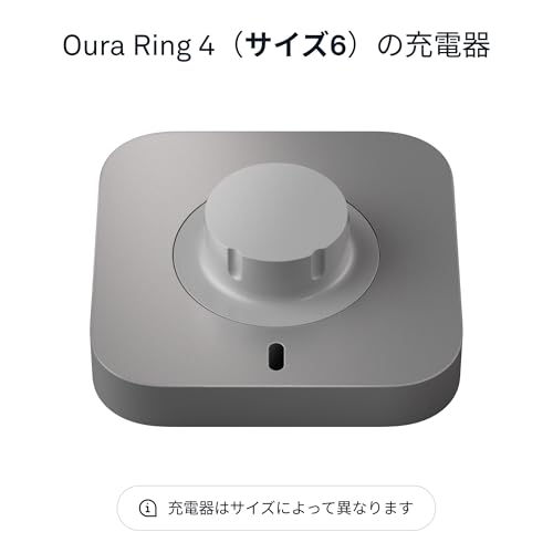 Ouraリング 第4世代 充電器 – グレー – サイズ6対応 – 充電ドック&USB-Cケーブル付き|スマートリングを最長8日間充電可能 最後 画像