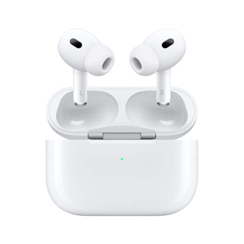 Apple AirPods Pro 2 ワイヤレスイヤホン、Bluetooth5.3、アクティブノイズキャンセリング、外部音取り込み、パーソナライズされた空間オーディオ、原音に忠実なサウンド、H2 チップ、USB-C 充電、防塵性能と耐汗耐水性能、「探す」対応、Qi充電、ヒアリング補助機能 中間 画像