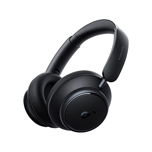 Anker Soundcore Space Q45（Bluetooth 5.3 ワイヤレス ヘッドホン）【最大65時間音楽再生 / ウルトラノイズキャンセリング2.0 / LDAC/ハイレゾ対応 (ワイヤレス/有線) / マルチポイント対応/外音取り込み/マイク内蔵】 ブラック 画像1