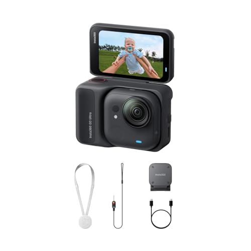 【高梨沙羅さん愛用】Insta360 GO Ultra 通常版 ブラック ｜ポケットサイズから世界が変わる！超軽量＆10m防水・どこでも装着・手ブレ補正・3時間撮影OK｜ランニング・サイクリングに最適！ 画像1