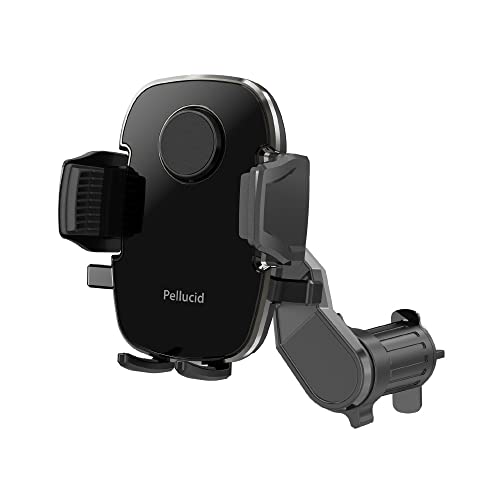 ペルシード(Pellucid) 車内用品 車載スマホホルダー エアコン吹き出し口取付 片手ワンタッチ開閉スマホホルダー 手帳型ケース 縦横置き対応 PPH2109 画像1