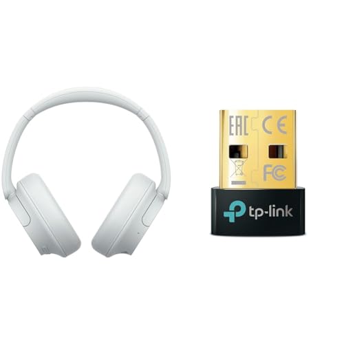 ソニー(SONY) ワイヤレスノイズキャンセリングヘッドホン WH-CH720N: ホワイト WH-CH720N W 小 & TP-Link Bluetooth USB Bluetooth 5.0 対応 パソコン/タブレット 対応 アダプタ ブルートゥース子機 メーカー保証3年UB500 (UNVER) 画像1