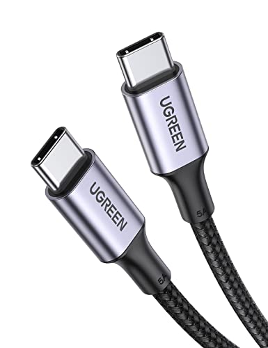 UGREEN USB Type Cケーブル PD対応 100W/5A 超急速充電 USB C ナイロン編み 断線防止 iphone17/16/15シリーズ/iPad/MacBook Pro/Galaxy S24/Matebook/iPad/Xperia等USB-C各種対応(1m, ブラック) 画像1