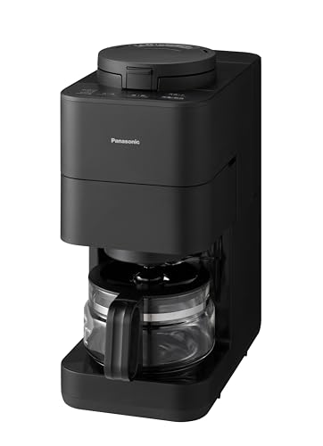 パナソニック コーヒーメーカー 全自動 ミル付き 沸騰浄水機能 デカフェ豆コース搭載 ブラック NC-A58-K 画像1