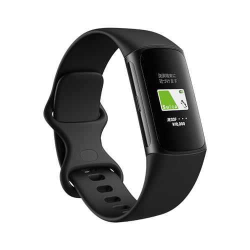 【Suica対応】Fitbit Charge 6 トラッカー オブシディアン／ブラック スマートウォッチ/防水/iPhone対応/アンドロイド対応/最大7日間のバッテリー/GPS搭載/心拍計/睡眠スコア [日本正規品] 画像1