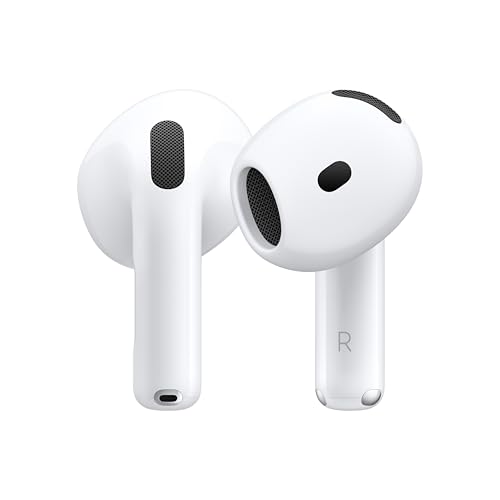 Apple AirPods 4ワイヤレスイヤホン、Bluetooth 5.3、アクティブノイズ キャンセリング搭載、適応型オーディオ、外部音取り込みモード、パーソナライズされた空間オーディオ、USB-C充電ケース、ワイヤレス充電、H2チップ、防塵性能と耐汗耐水性能、「探す」対応、Qi充電 1枚目 画像