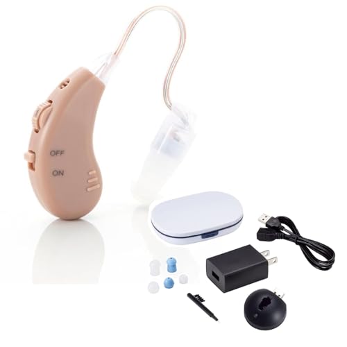 【公式】楽ちんヒアリング 集音器 軽量 正規品 ベージュ 超軽量タイプ 目立たない 約30倍に音を増幅 4段階の音量調整 充電式で電池交換不要 敬老の日 プレゼント Shop Japan(ショップジャパン) RAH-SSAM 画像1