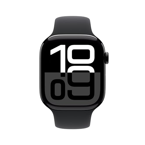 Apple Watch Series 10(GPSモデル)- 46mmジェットブラックアルミニウムケースとブラックスポーツバンド - M/L - 先進的なディスプレイ、睡眠時無呼吸の通知、高速な充電、Suica対応、スマートウォッチ、スポーツウォッチ 最後 画像