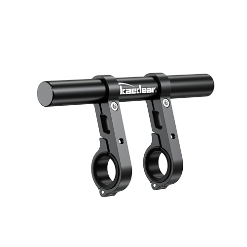 Kaedear(カエディア) バイク マルチバー クランプバー ステー ハンドル バー オートバイ スマホホルダー クランプ 径22mm 長さ203mm ハンドル径 32.0/28.6/25.4/22.0mm 二柱構造 クランプバーマウント KDR-H4W-BK (ブラック) 1枚目 画像