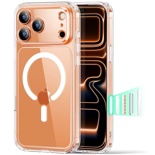【3倍米軍MIL規格・MagSafe対応】ESR iPhone 17 Pro ケース 米軍保護工学 ワイヤレス充電/25Wの高速充電に対応 傷に強い背面 衝撃吸収 耐黄変 いPhone17Pro ケース エアガードガードコーナー カメラコントロールカバー ストラップホールあり iPhone17Pro用 ハイブリッドシリーズ クリア 画像1