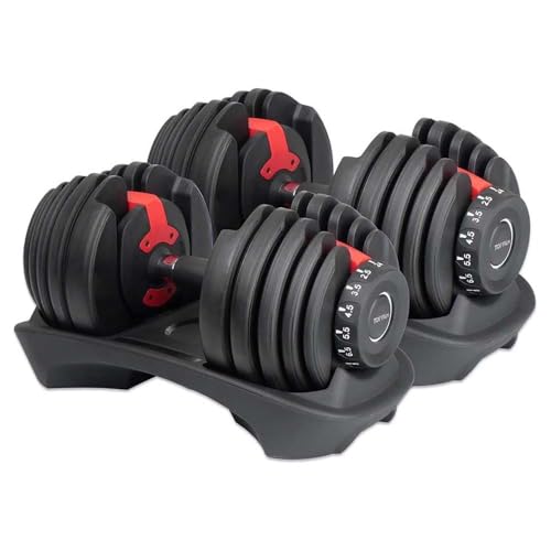 【JAPAN BRAND】 TOPFILM ダンベル 可変式 可変式ダンベル 24kg 40kg 【信頼と実績】 (24kg×2個【BLACK × RED】) 1枚目 画像