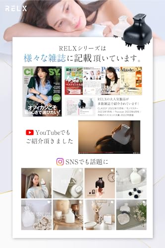 RELX EMS ヘッドスパ IPX7防水 (日本企業企画) 美容家電 頭皮ブラシ 頭皮ケア ギフト プレゼント スカルプケア (マットブラック) 中間 画像
