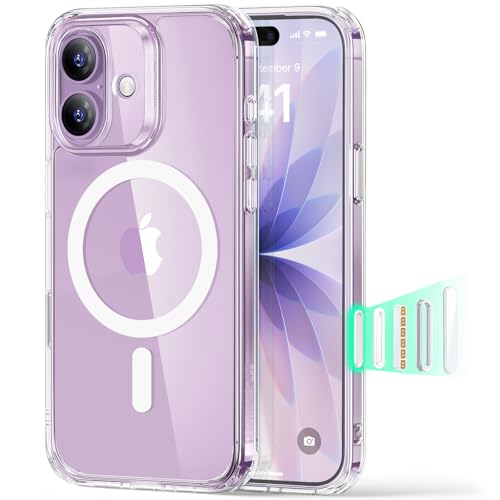 【3倍米軍MIL規格・MagSafe対応】ESR iPhone 17 ケース ワイヤレス充電 iphone17用 カメラボタン付き SGS認証 エアガードコーナー 黄変防止 耐衝撃 PC背面TPUバンパー 指紋防止 高耐久性 マグネットスマホケース Qi2.2対応 最大25W高速充電 マグセーフ いphone17ケース アイフォン17専用Classicシリーズ(クリア) 1枚目 画像