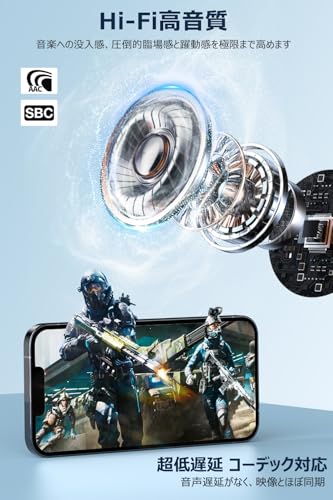 イヤホン bluetooth ワイヤレスイヤホン ブルートゥースイヤホン【2025年アップグレード版】Ysobook 48時間連続再生 Hi-Fi 自動ペアリング Bluetooth5.3 LEDディスプレイ AAC/SBC 片耳/両耳 イヤホン タッチコントロール ハンズフリー通話 ENCノイズキャンセリング Type-C充電 小型/軽量 IPX7防水 スポーツ/通勤通学/テレワーク(ブラック) 中間 画像